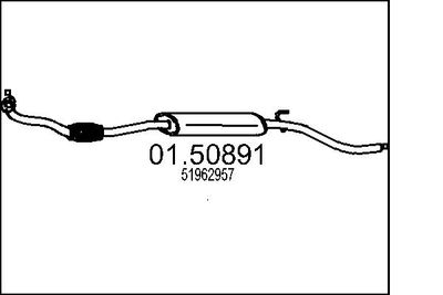 0150891 MTS Средний глушитель выхлопных газов