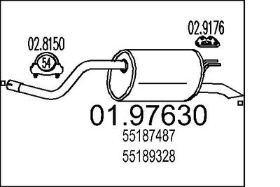 0197630 MTS Глушитель выхлопных газов конечный