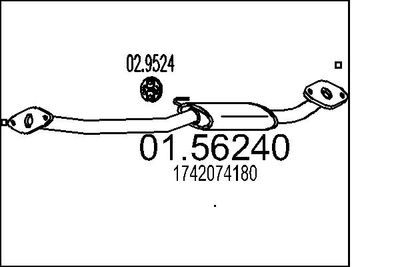 0156240 MTS Средний глушитель выхлопных газов