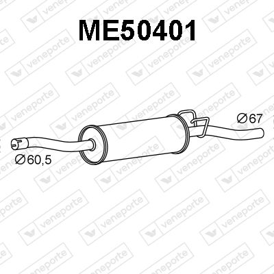 ME50401 VENEPORTE Глушитель выхлопных газов конечный