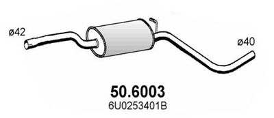 506003 ASSO Средний глушитель выхлопных газов