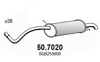 507020 ASSO Глушитель выхлопных газов конечный