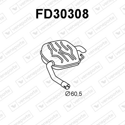 FD30308 VENEPORTE Глушитель выхлопных газов конечный