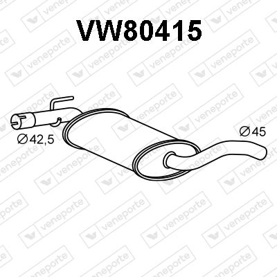 VW80415 VENEPORTE Предглушитель выхлопных газов