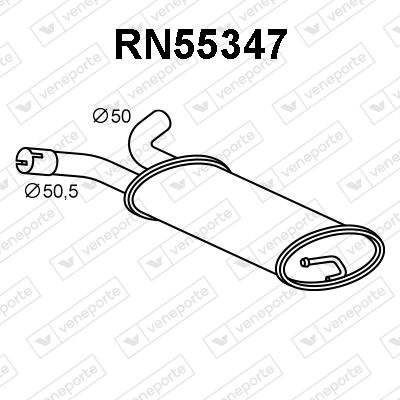 RN55347 VENEPORTE Средний глушитель выхлопных газов