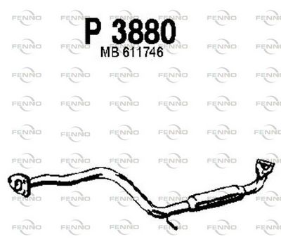 P3880 FENNO Средний глушитель выхлопных газов