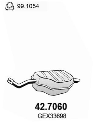 427060 ASSO Глушитель выхлопных газов конечный