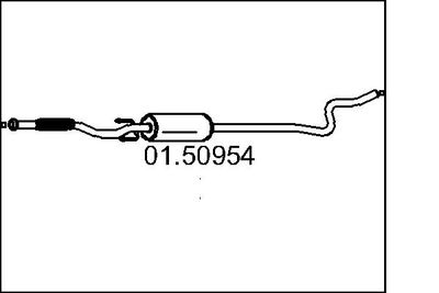 0150954 MTS Средний глушитель выхлопных газов