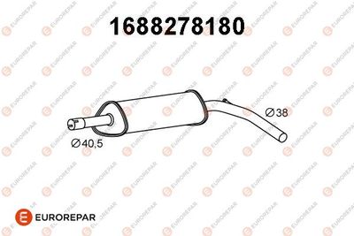 1688278180 EUROREPAR Средний глушитель выхлопных газов