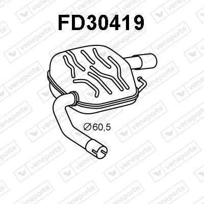 FD30419 VENEPORTE Глушитель выхлопных газов конечный
