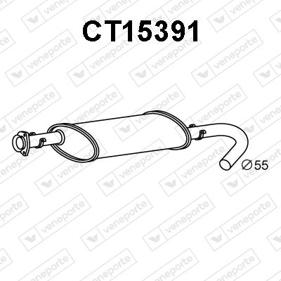 CT15391 VENEPORTE Средний глушитель выхлопных газов