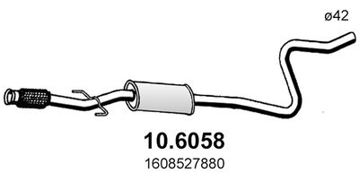 106058 ASSO Средний глушитель выхлопных газов