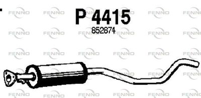 P4415 FENNO Средний глушитель выхлопных газов