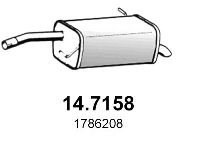 147158 ASSO Глушитель выхлопных газов конечный