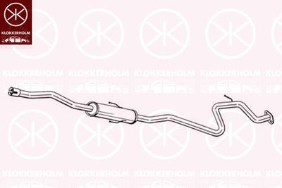 290131 KLOKKERHOLM Средний глушитель выхлопных газов