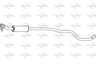 P46022 FENNO Средний глушитель выхлопных газов