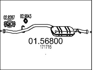 0156800 MTS Средний глушитель выхлопных газов