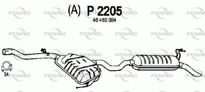 P2205 FENNO Глушитель выхлопных газов конечный