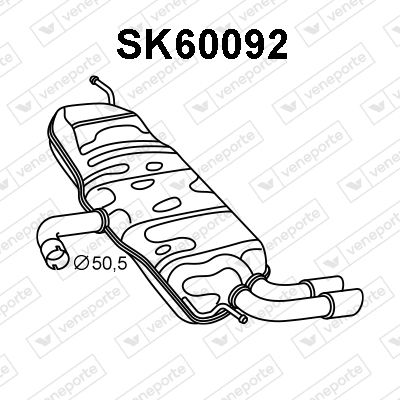 SK60092 VENEPORTE Глушитель выхлопных газов конечный