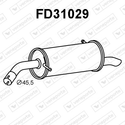 FD31029 VENEPORTE Глушитель выхлопных газов конечный