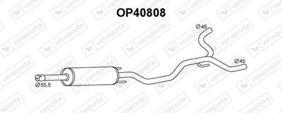 OP40808 VENEPORTE Предглушитель выхлопных газов