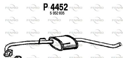 P4452 FENNO Средний глушитель выхлопных газов
