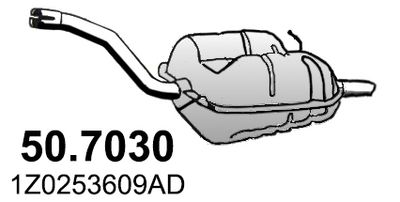 507030 ASSO Глушитель выхлопных газов конечный