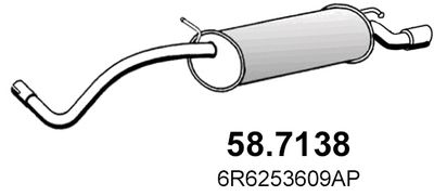 587138 ASSO Глушитель выхлопных газов конечный