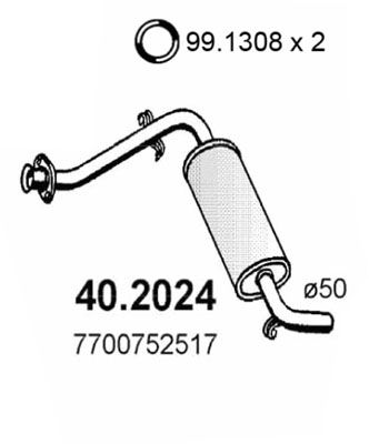 402024 ASSO Предглушитель выхлопных газов
