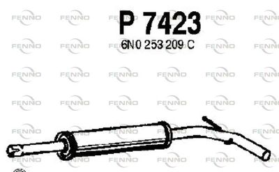 P7423 FENNO Средний глушитель выхлопных газов