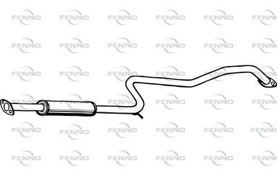 P4268 FENNO Средний глушитель выхлопных газов