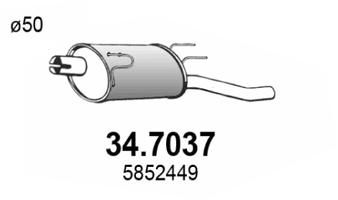 347037 ASSO Глушитель выхлопных газов конечный