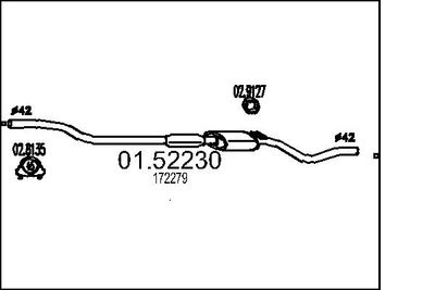 0152230 MTS Средний глушитель выхлопных газов