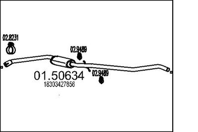 0150634 MTS Средний глушитель выхлопных газов