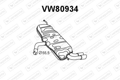 VW80934 VENEPORTE Глушитель выхлопных газов конечный