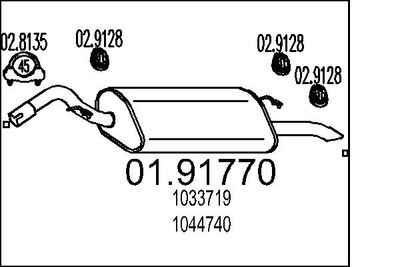 0191770 MTS Глушитель выхлопных газов конечный