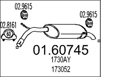 0160745 MTS Глушитель выхлопных газов конечный