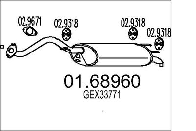 0168960 MTS Глушитель выхлопных газов конечный