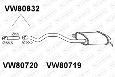 VW80832 VENEPORTE Глушитель выхлопных газов конечный