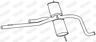 18962 WALKER Средний глушитель выхлопных газов