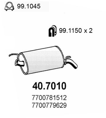 407010 ASSO Глушитель выхлопных газов конечный
