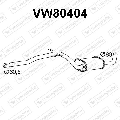 VW80404 VENEPORTE Предглушитель выхлопных газов