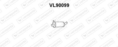 VL90099 VENEPORTE Средний глушитель выхлопных газов