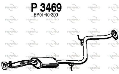 P3469 FENNO Средний глушитель выхлопных газов