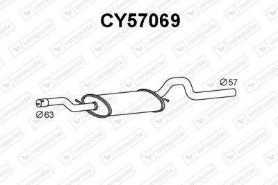 CY57069 VENEPORTE Предглушитель выхлопных газов