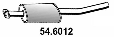 546012 ASSO Средний глушитель выхлопных газов