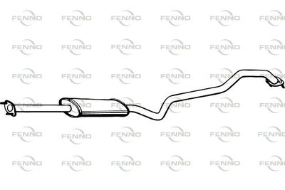 P4281 FENNO Средний глушитель выхлопных газов