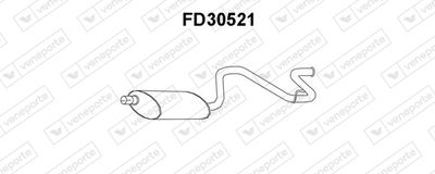 FD30521 VENEPORTE Глушитель выхлопных газов конечный