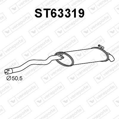 ST63319 VENEPORTE Глушитель выхлопных газов конечный