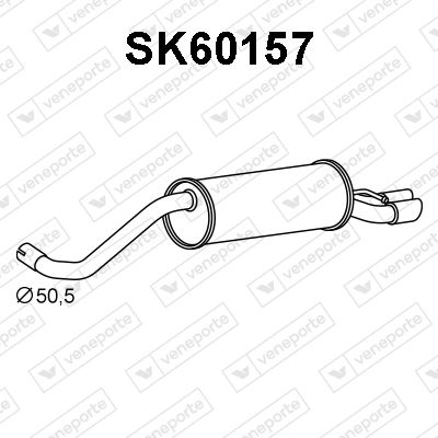 SK60157 VENEPORTE Глушитель выхлопных газов конечный